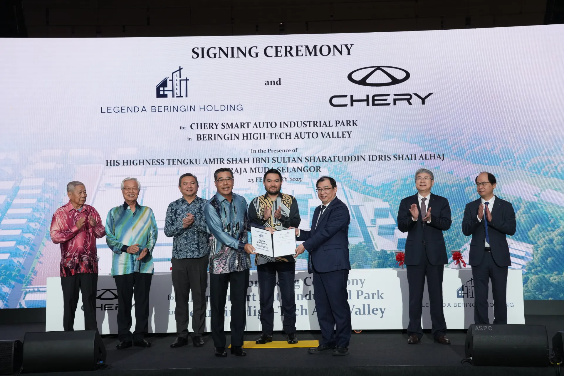 CHERY MALAYSIA SIGNS AGREEMENT WITH LEGENDA BERINGIN;BREAKS GROUND FOR CHERY SMART AUTO INDUSTRIAL PARK